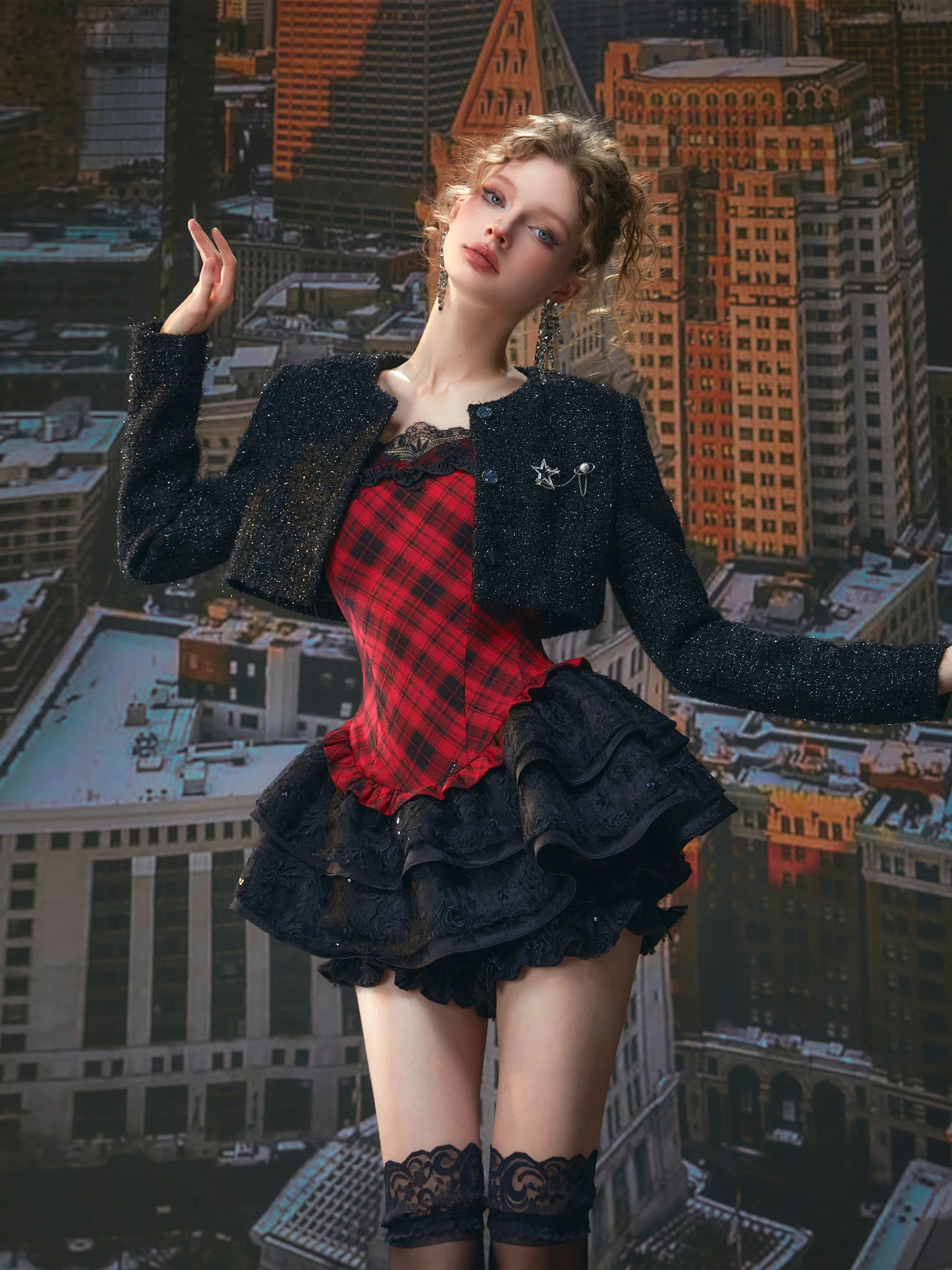 Cool Spicy Sle Red Bla Plaid Puffy Dr Lace Set Сексуальный хлопковый длинный облегающий комплект Dr Ciwalk с застежкой на одной пуговице
Cool Spicy Sle Red Bla Plaid Puffy Dr Lace Set Сексуальный хлопковый длинный облегающий комплект Dr Ciwalk с застежкой на одной пуговице