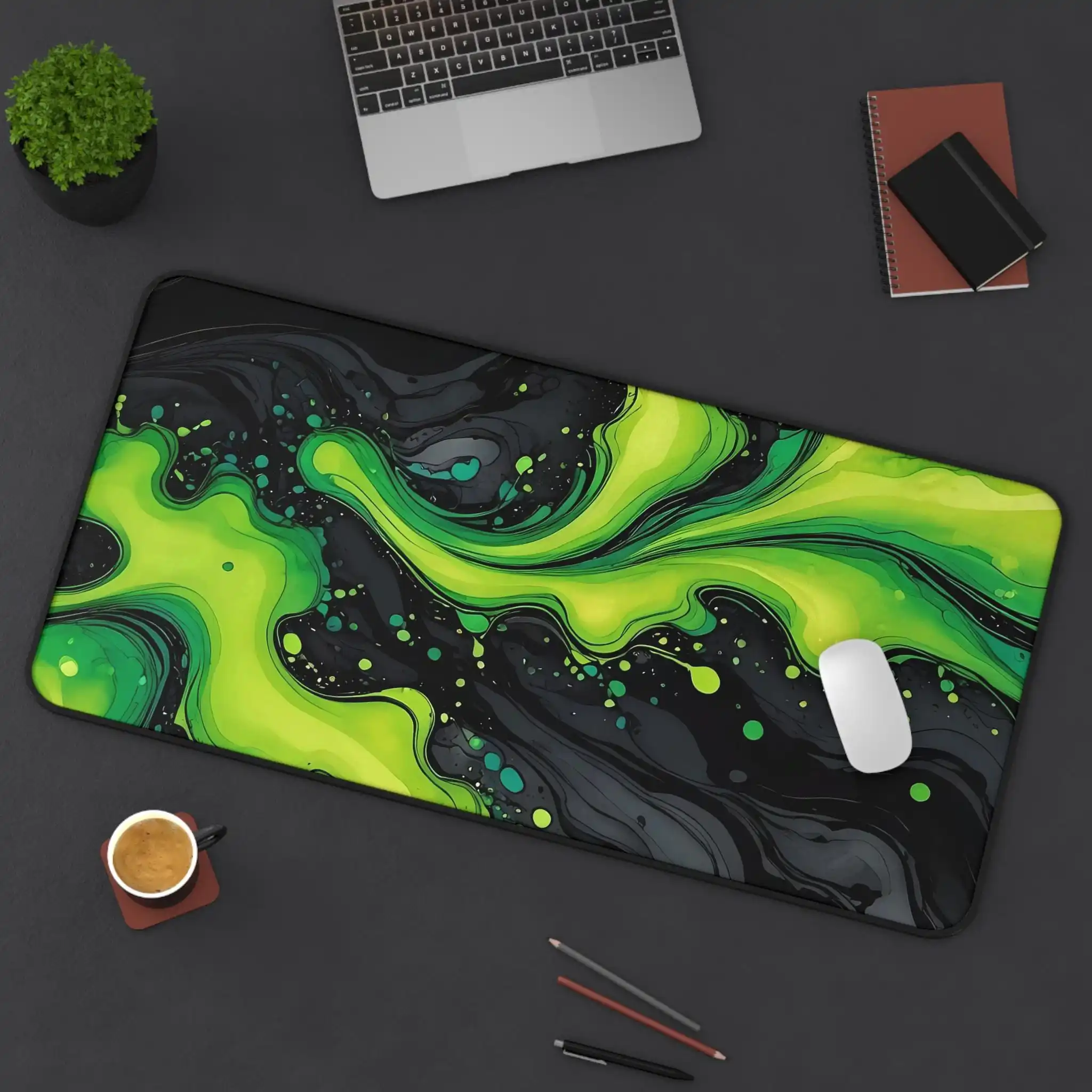Black and Green Deskmat, Gaming Mouse Pads, Keyboard Laptop Office Desk Mats, Large Art Mouse Pads, XXL Abstract Desk Mat.
Black and Green Deskmat, Gaming Mouse Pads, Keyboard Laptop Office Desk Mats, Large Art Mouse Pads, XXL Abstract Desk Mat.