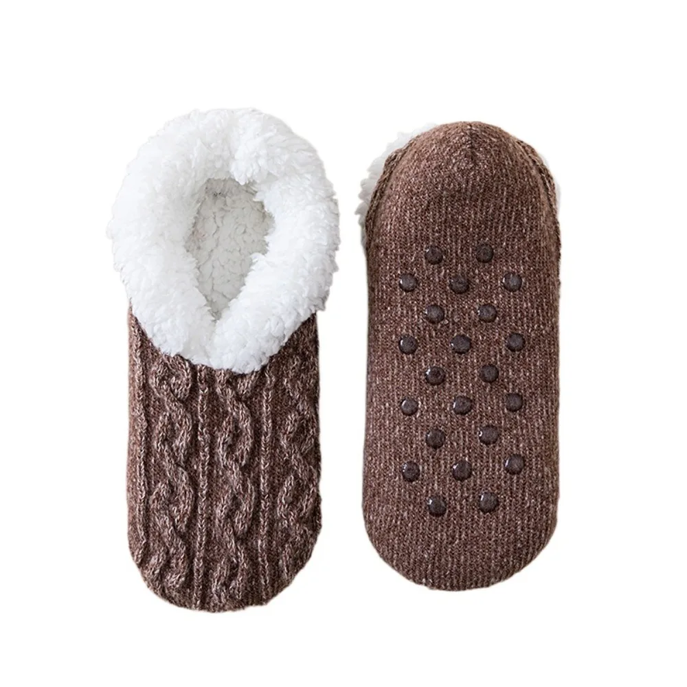 Fashion Anti-slip Winter Floor Socks Knitted Twist Coral Fleece Thicken Socks Warm Hosiery Sleeping Socks Fall/Winter
Fashion Anti-slip Winter Floor Socks Knitted Twist Coral Fleece Thicken Socks Warm Hosiery Sleeping Socks Fall/Winter