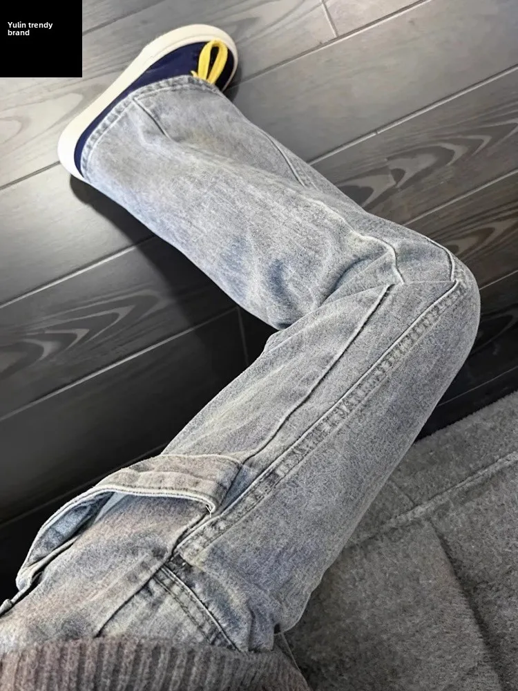 Blue Folded Straight Leg Men's Jeans American Retro Patchwork Knife Loose Fit Casual Trousers for Youth And Adults
Blue Folded Straight Leg Men's Jeans American Retro Patchwork Knife Loose Fit Casual Trousers for Youth And Adults