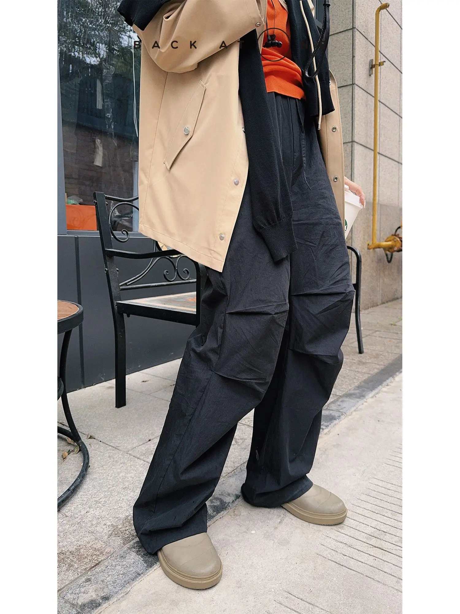Baatone Work Trousers Elastic Waist "Parachute" Pleats Long Cotton And Nylon Casual Pants for Women Commute Sle
Baatone Work Trousers Elastic Waist "Parachute" Pleats Long Cotton And Nylon Casual Pants for Women Commute Sle