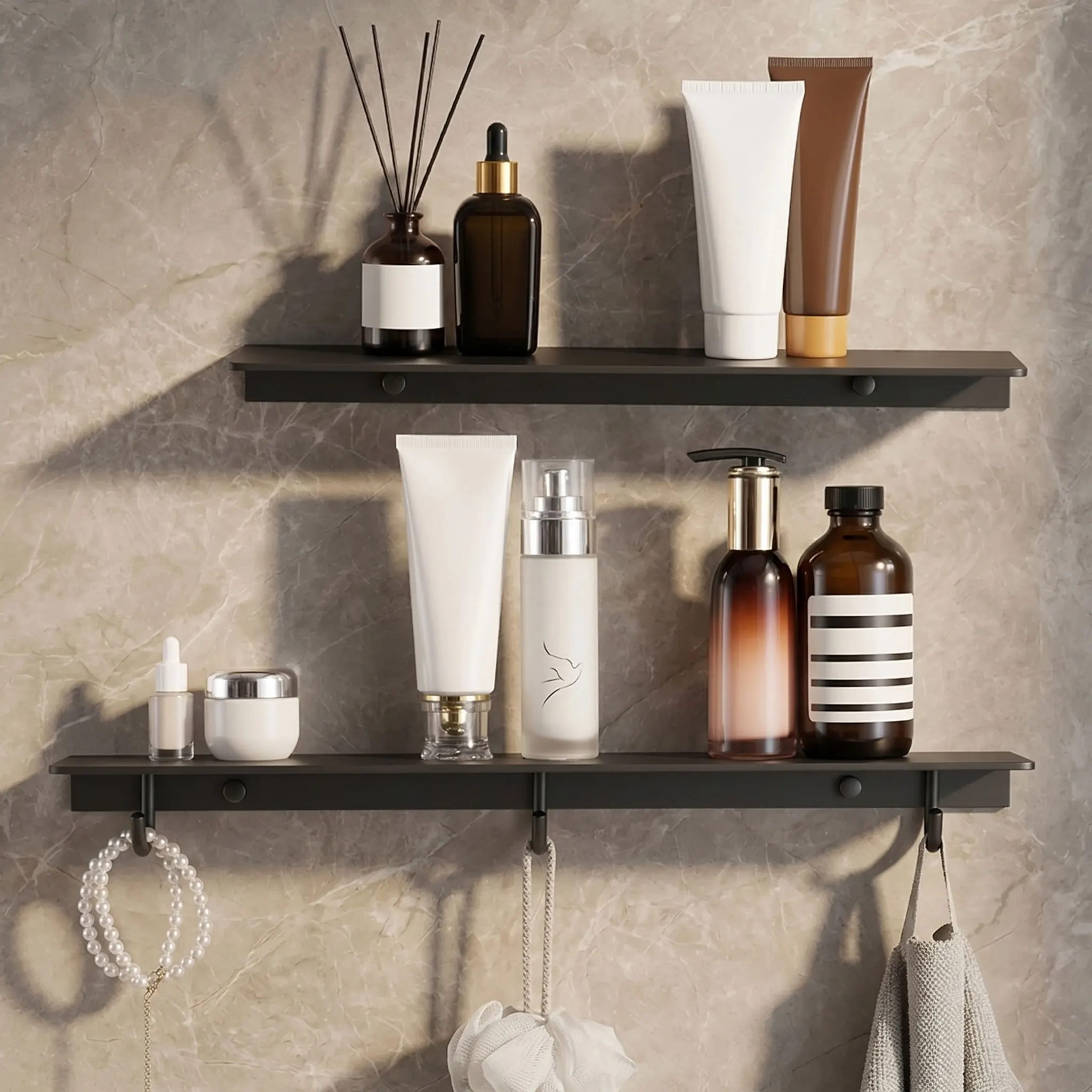 Balck/Gray Bathroom Shelf Wall Mounted Thicked Shower Shelf Cosmetic Storage Organizers Rack Shampoo Shower Gel Holder
Balck/Gray Bathroom Shelf Wall Mounted Thicked Shower Shelf Cosmetic Storage Organizers Rack Shampoo Shower Gel Holder