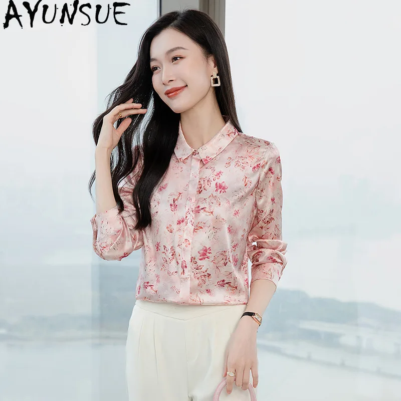 AYUNSUE 90% Silk Women's Blouses and Shirts Stylish Long Sleeve Tops for Woman Elegant Commuting Blouse Woman Clothes Ropa Mujer
AYUNSUE 90% Silk Women's Blouses and Shirts Stylish Long Sleeve Tops for Woman Elegant Commuting Blouse Woman Clothes Ropa Mujer