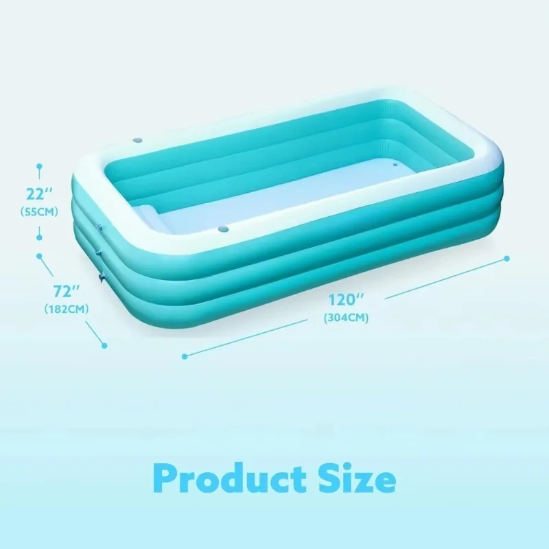 Inflatable Swimming Pool with Seats, Blow Up Durable Thickened Above Ground Family Pool for Summer Water Party Backyard Garden
Inflatable Swimming Pool with Seats, Blow Up Durable Thickened Above Ground Family Pool for Summer Water Party Backyard Garden