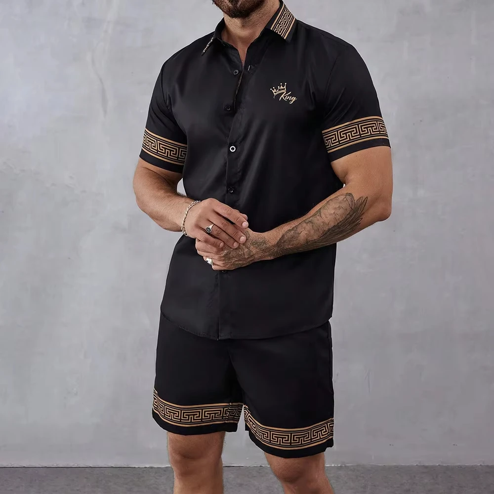 Vacation Men's 2-Piece Outfits Vintage Button Down Short Sleeve Shirt And Shorts Set Outdoor Street Trend Breathable Men Clothes
Vacation Men's 2-Piece Outfits Vintage Button Down Short Sleeve Shirt And Shorts Set Outdoor Street Trend Breathable Men Clothes