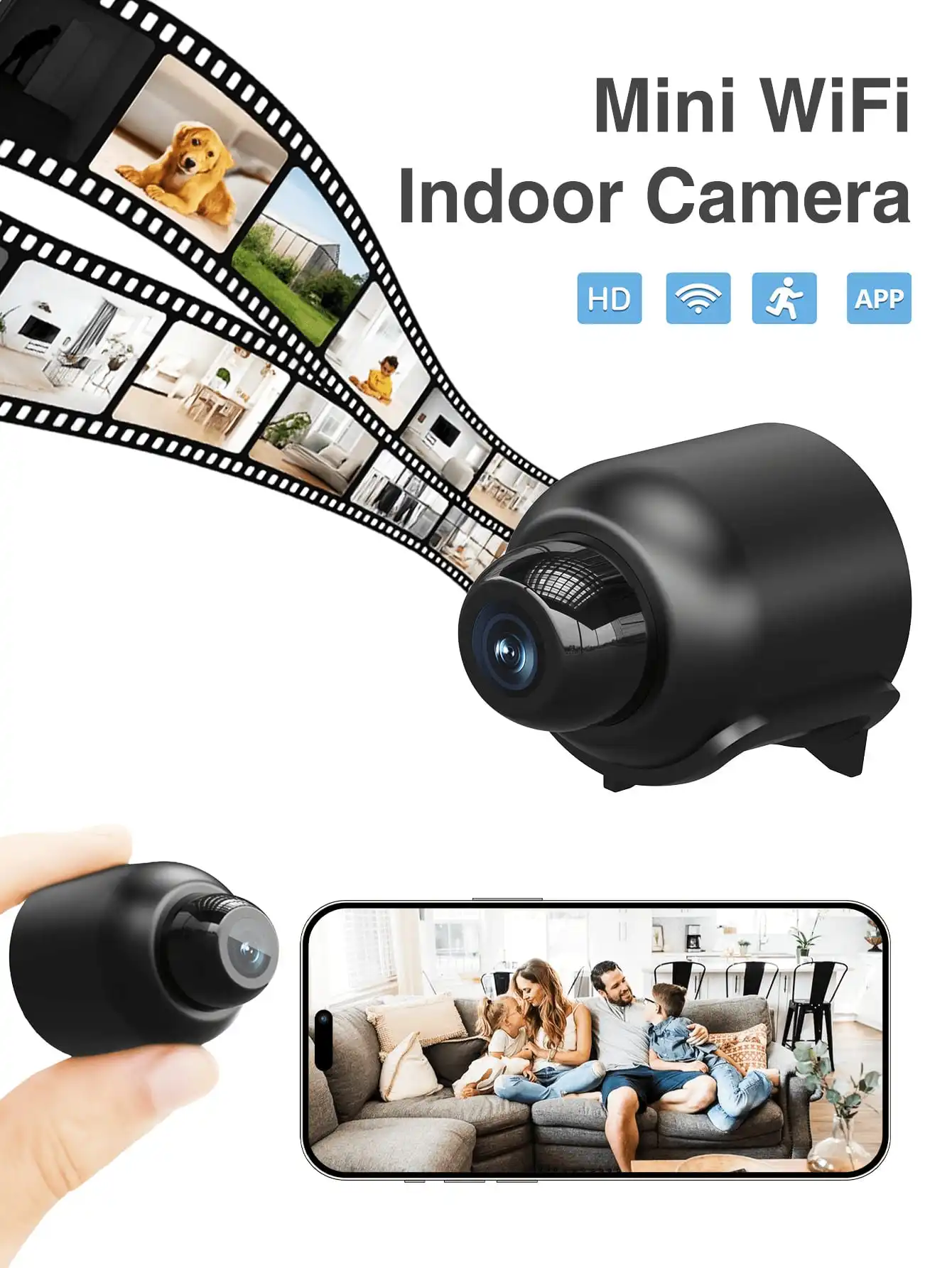 GENAI 1/2/4pcs Wireless Security Camera, Indoor Home Monitoring Mini WIFI Camera With Night Vision And Motion Detection For Remote Viewing
GENAI 1/2/4pcs Wireless Security Camera, Indoor Home Monitoring Mini WIFI Camera With Night Vision And Motion Detection For Remote Viewing