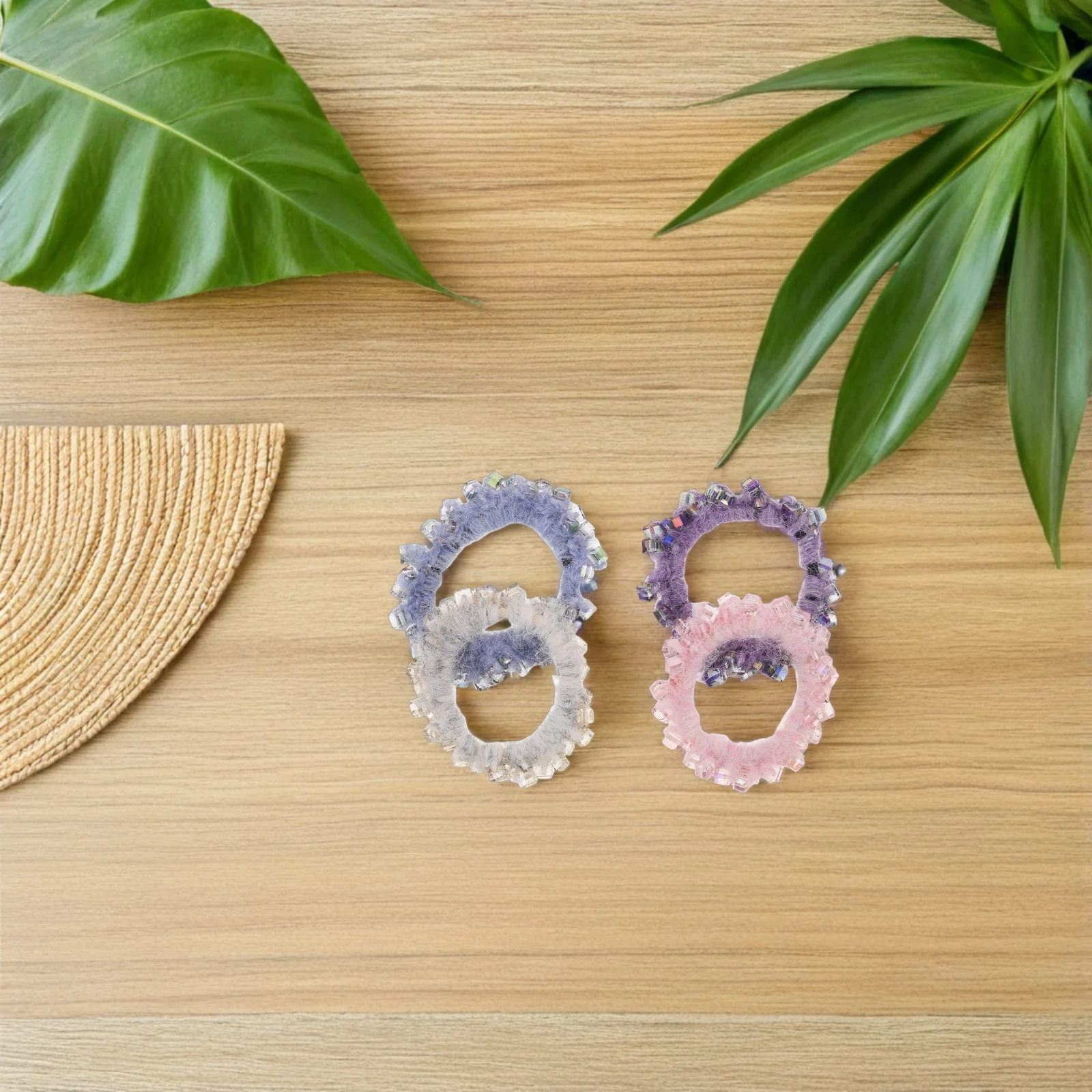 4Pcs Rhinestone Hair Ties for High Elasticity Faux Soft Square Scrunchies No Damage Ponytail Holder Decorative Beaded Hair
4Pcs Rhinestone Hair Ties for High Elasticity Faux Soft Square Scrunchies No Damage Ponytail Holder Decorative Beaded Hair