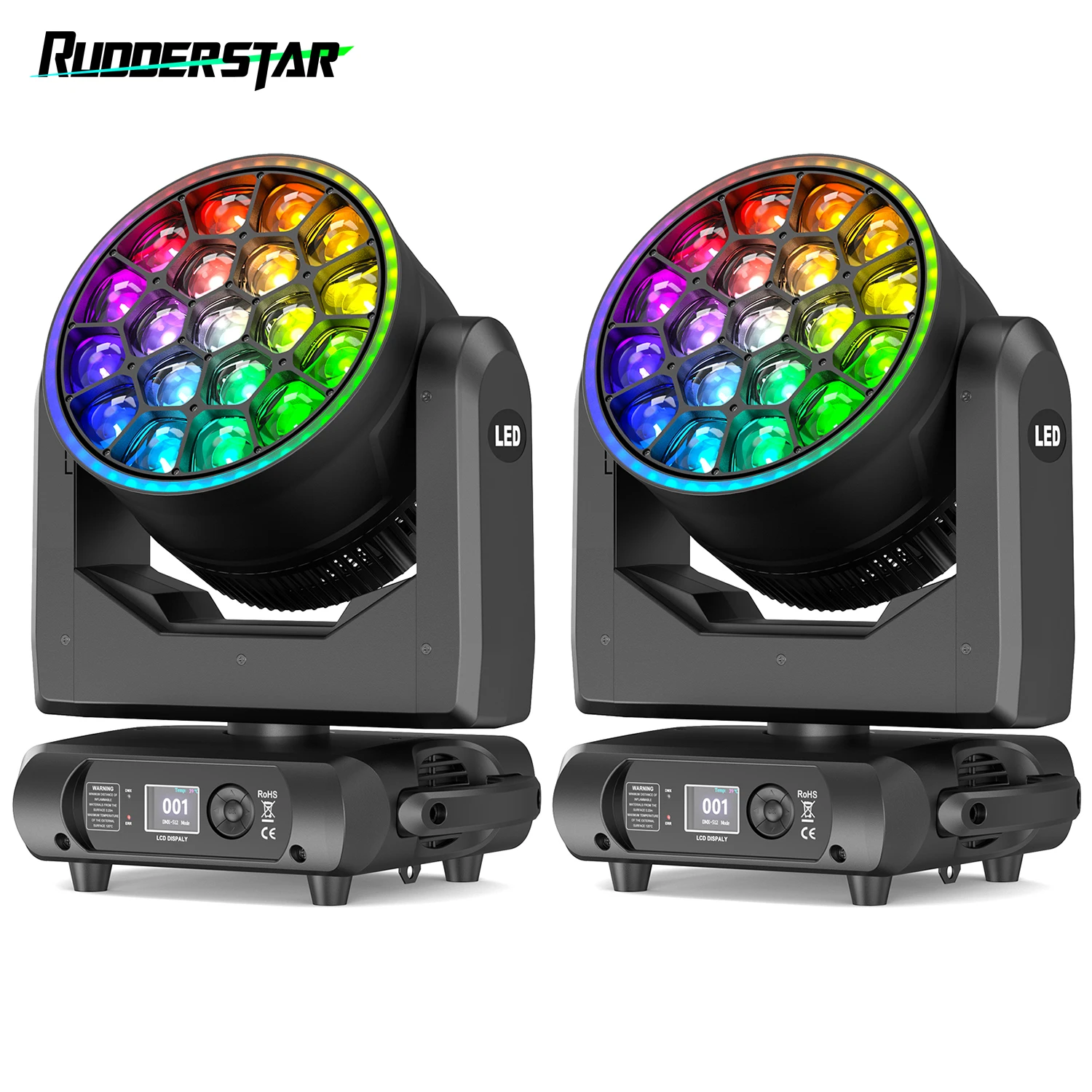 2PCS 19x15W LED Beam Moving Head Light RGBW Focusing Lights Zoom Stage Effect Lighting Projector for Disco Party Theater Concert
2PCS 19x15W LED Beam Moving Head Light RGBW Focusing Lights Zoom Stage Effect Lighting Projector for Disco Party Theater Concert