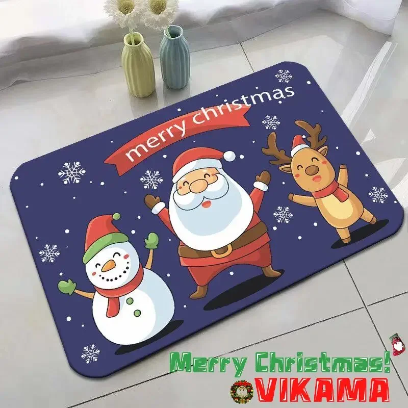 VIKAMA Rinseable Rug Father Christmas Snowman Style Diatomaceous Earth Carpet Bathroom Kitchen Entrance Anti-slip Floor Mat 
VIKAMA Rinseable Rug Father Christmas Snowman Style Diatomaceous Earth Carpet Bathroom Kitchen Entrance Anti-slip Floor Mat