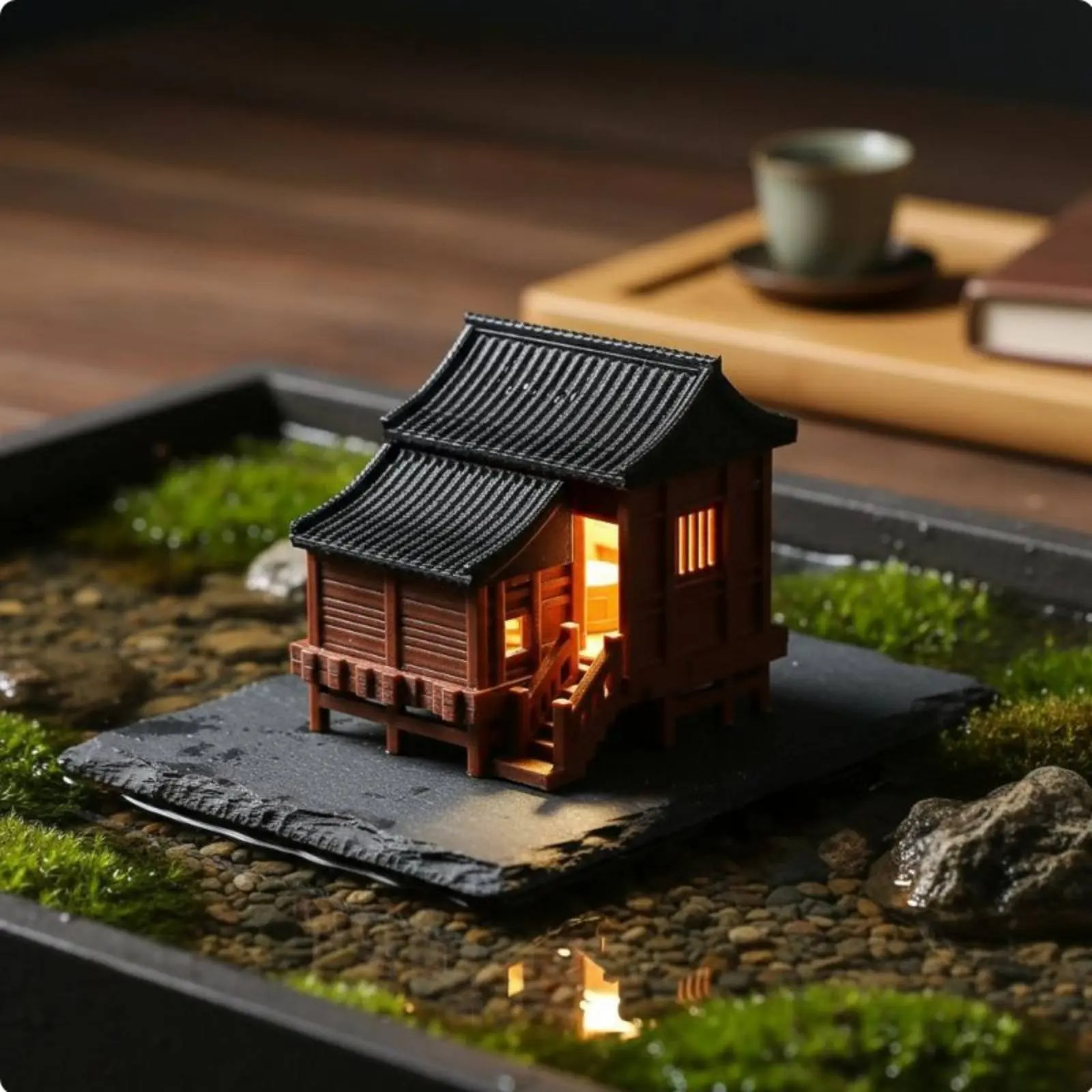 Ancient Chinese Building Model Bonsai Stilt House Figurine Landscape Accessory for Desktop
Ancient Chinese Building Model Bonsai Stilt House Figurine Landscape Accessory for Desktop
