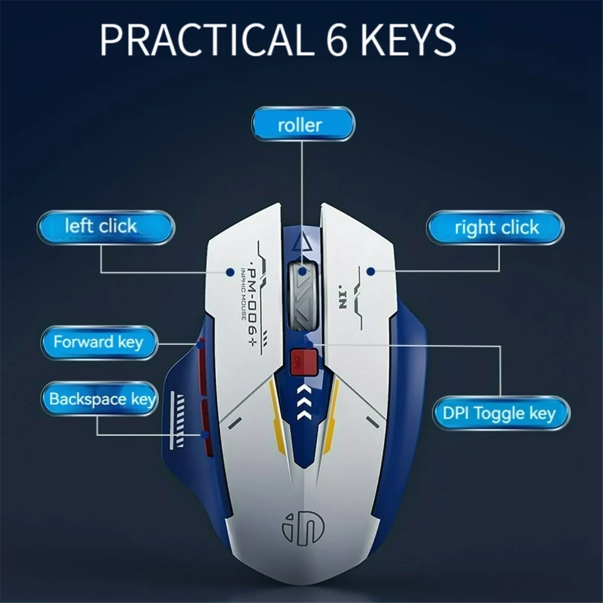 CMB-pWireless Game Mouse Silent Rechargeable Mouse Type-C LED Light Mouse for Computer PC Laptop Office
CMB-pWireless Game Mouse Silent Rechargeable Mouse Type-C LED Light Mouse for Computer PC Laptop Office