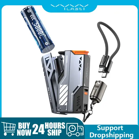 Vyvylabs 10000-40000mAh 22.5W Power Bank Fast Charging External Battery Removable Replaceable Battery Pack For iPhone Samsung