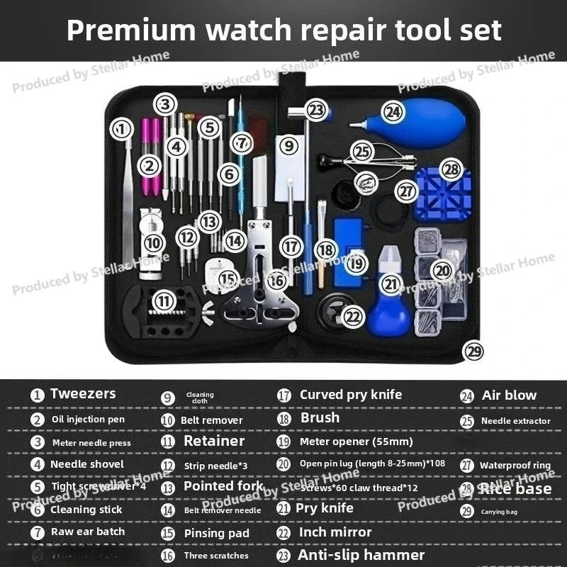 Disassembly and Battery Replacement Combination, Watch Repair ToolWatch Repair, Kit, Tool Set, Multi-functional Repair
Disassembly and Battery Replacement Combination, Watch Repair ToolWatch Repair, Kit, Tool Set, Multi-functional Repair