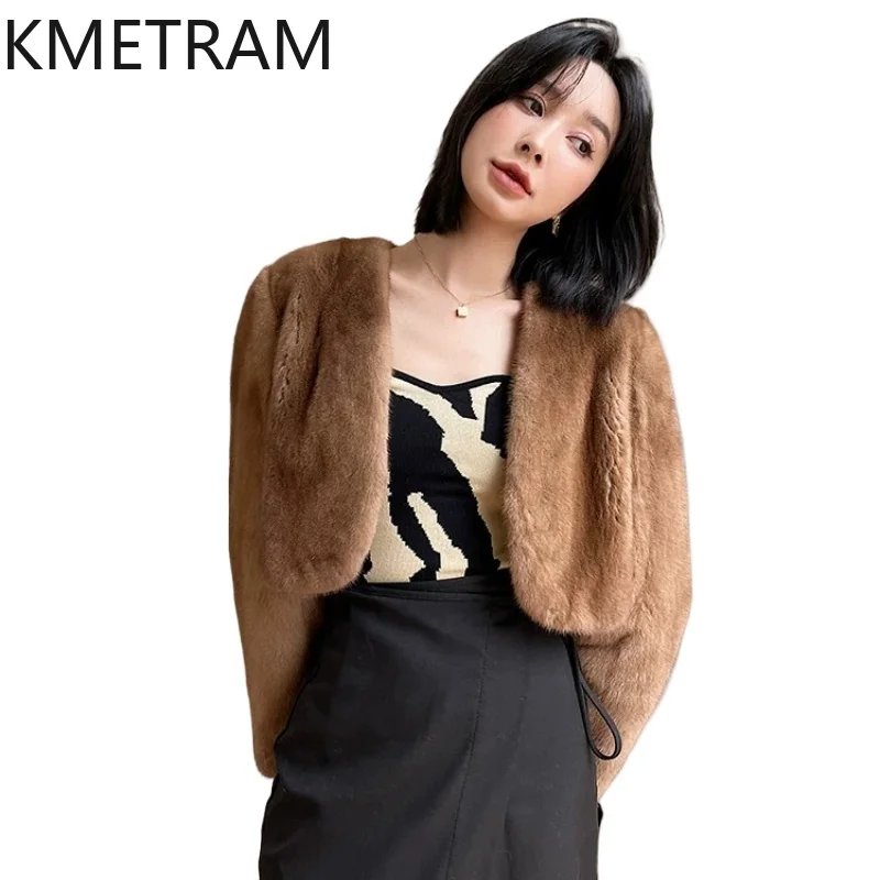 KMETRAM Natural Mink Fur Jacket Women Fashion V-Neck Short Fur Coats 2026 Winter New Arrival Real Fur Coat Woman Clothes 2026퍼자켓
KMETRAM Natural Mink Fur Jacket Women Fashion V-Neck Short Fur Coats 2026 Winter New Arrival Real Fur Coat Woman Clothes 2026퍼자켓