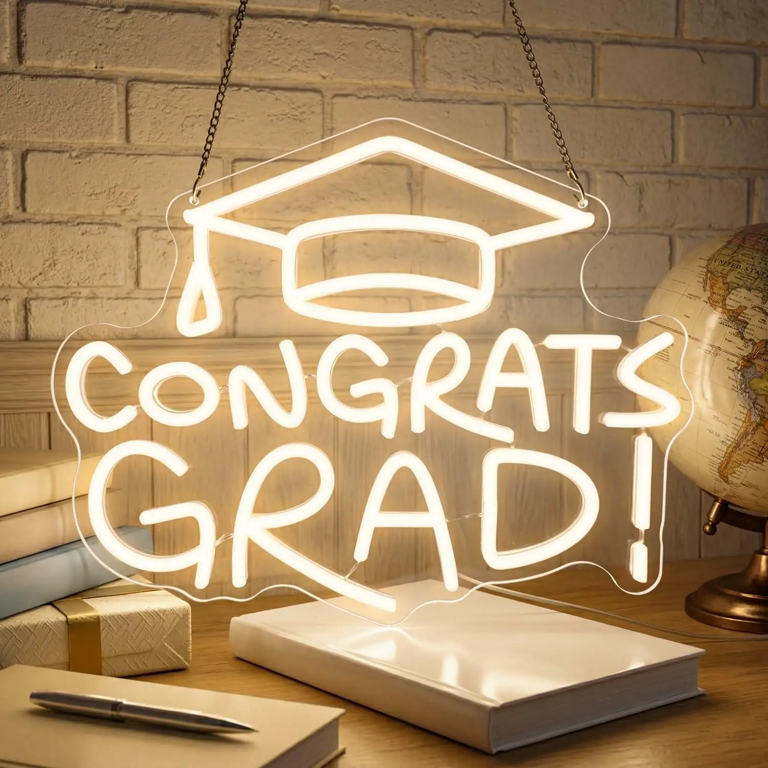 Congrats Grad Neon Sign USB Dimmable LED Light for Graduation Party Dorm Kids Room High School College Students Decor Gifts
Congrats Grad Neon Sign USB Dimmable LED Light for Graduation Party Dorm Kids Room High School College Students Decor Gifts