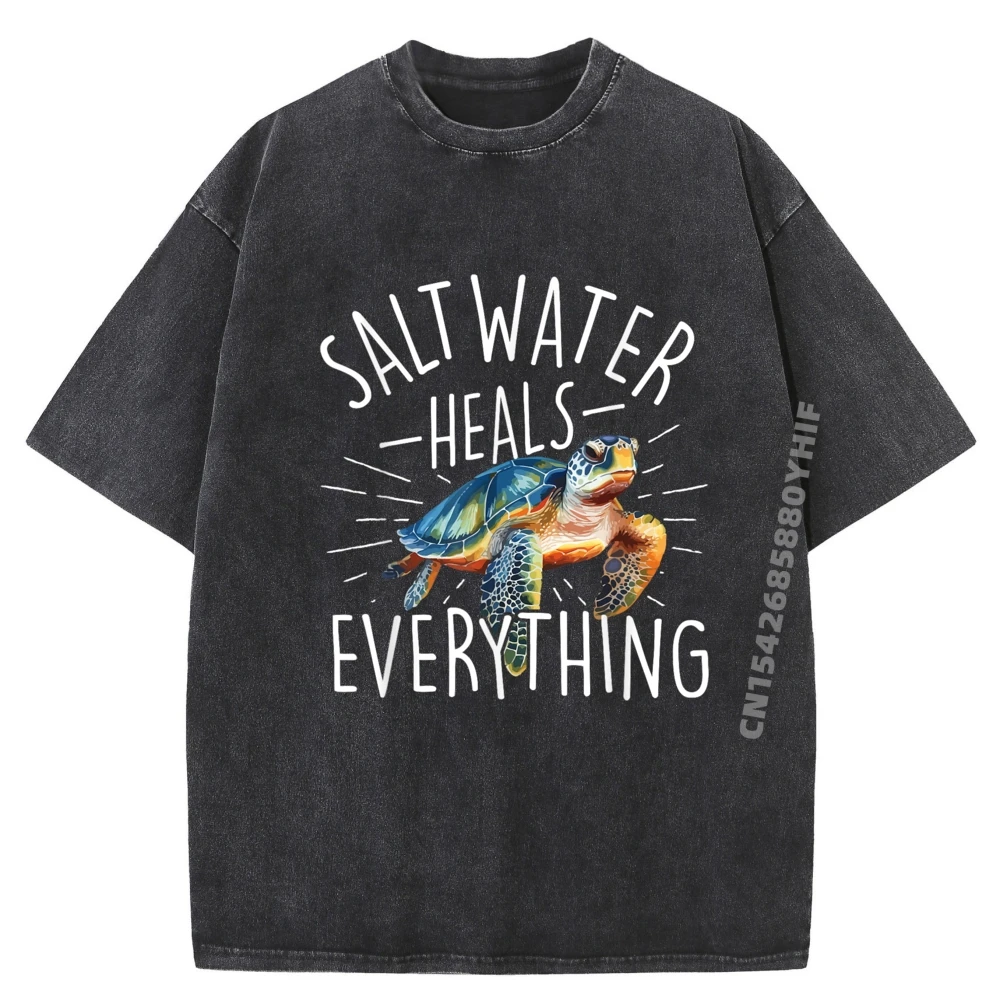 Saltwater Heals Everything Reptile Cute Tops & Tees Mens T-shirts Graphic Tees Mens Leisure Washed Clothes
Saltwater Heals Everything Reptile Cute Tops & Tees Mens T-shirts Graphic Tees Mens Leisure Washed Clothes