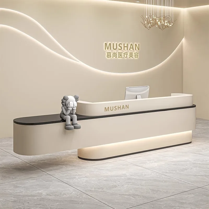 Beauty salon checkout page Clothing store Bar counter Simple modern light luxury front desk Arc Hotel company reception desk cou
Beauty salon checkout page Clothing store Bar counter Simple modern light luxury front desk Arc Hotel company reception desk cou