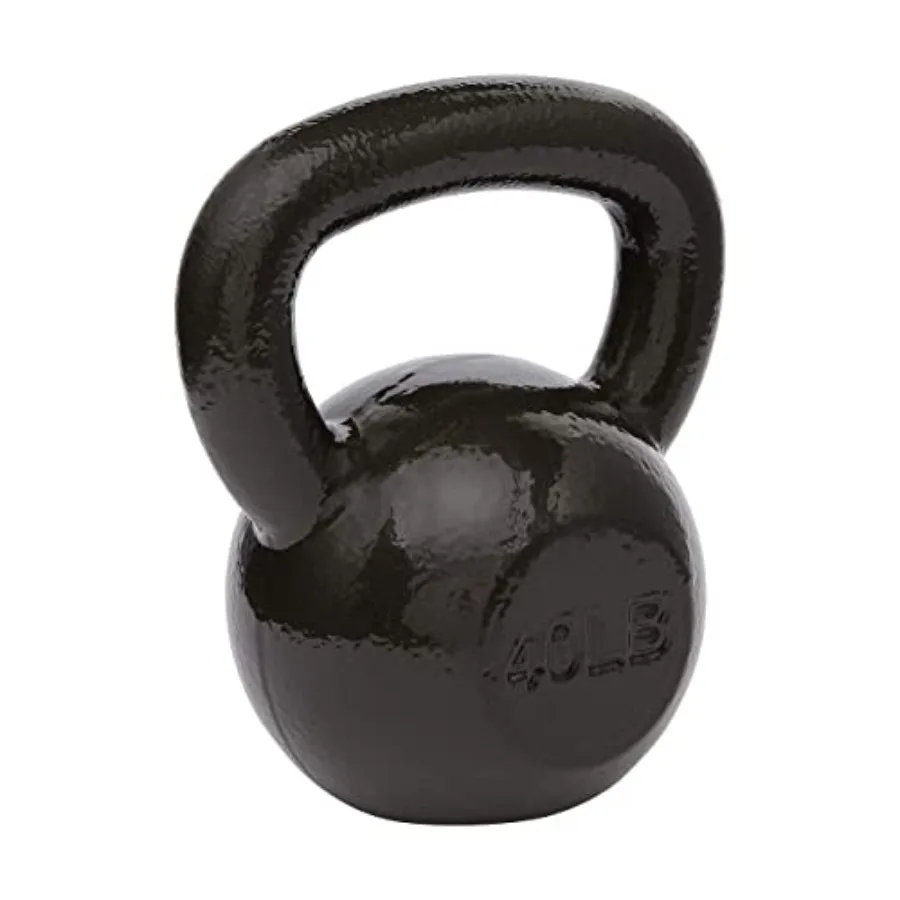Cast Iron Kettlebell for Strength Training, Textured Wide Handle, Black
Cast Iron Kettlebell for Strength Training, Textured Wide Handle, Black
