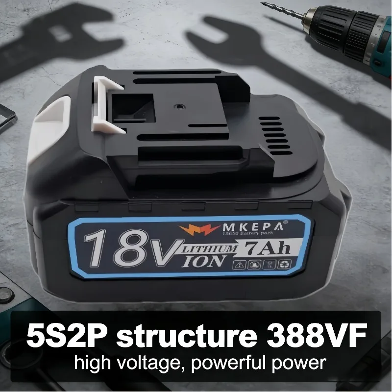 18V 7000mAh lithium battery, perfectly compatible with Makita tools, intelligent protection system safe and reliable
18V 7000mAh lithium battery, perfectly compatible with Makita tools, intelligent protection system safe and reliable