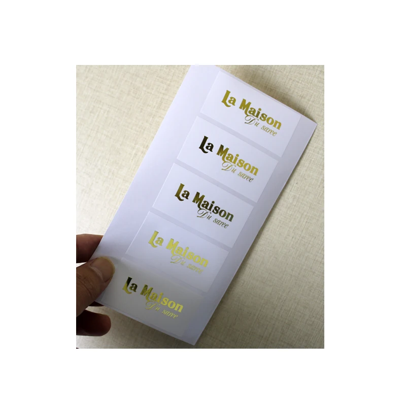 Gold Hot Stamping Customized Printed LOGO And Text On Gift Paper Stickers Label
Gold Hot Stamping Customized Printed LOGO And Text On Gift Paper Stickers Label