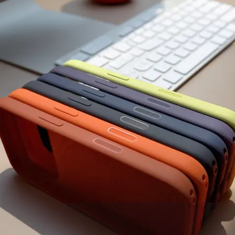 Funda Magsafe de silicona con Control de cámara Original para iPhone 17 Pro, funda protectora de silicona líquida 17Pro Max, funda protectora de carga inalámbrica