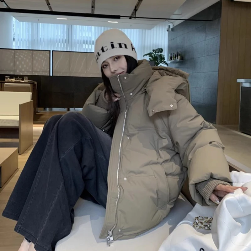Women's Winter Jacket Solid Color Hooded Outwear Parkas Cotton-Padded Clothes Fashion Coat Windproof Casual Street Style
Women's Winter Jacket Solid Color Hooded Outwear Parkas Cotton-Padded Clothes Fashion Coat Windproof Casual Street Style