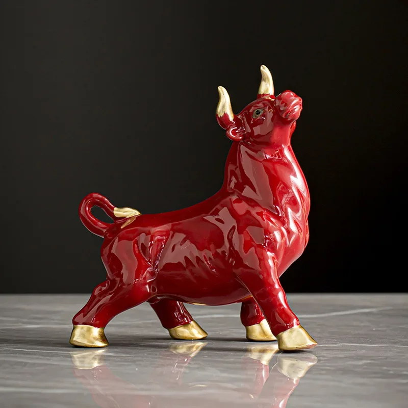 Fortune like a rainbow and a bull in the sky Red Bull ceramic tabletop decoration business gifts Year of the Ox decoration craft
Fortune like a rainbow and a bull in the sky Red Bull ceramic tabletop decoration business gifts Year of the Ox decoration craft