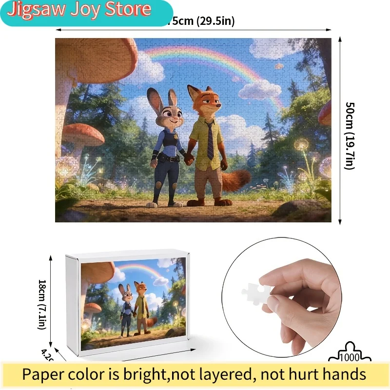 Пазл-постер 1000 деталей Disney Zootopia: Джуди Хоппс и Ник Вайлд | Высокий уровень сложности, Декор для дома, Головоломка, Отличный подарок, Развитие интеллекта
Пазл-постер 1000 деталей Disney Zootopia: Джуди Хоппс и Ник Вайлд | Высокий уровень сложности, Декор для дома, Головоломка, Отличный подарок, Развитие интеллекта