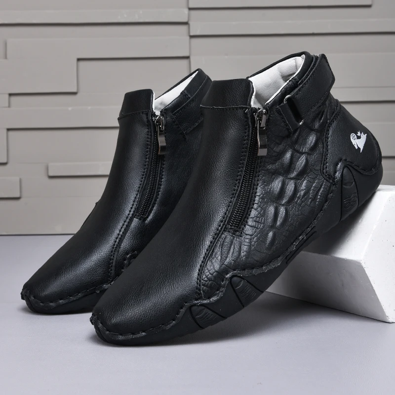 High-end Men's High Top Leather Shoes Autumn and Winter Casual British Sports Leather Boots Men Plus-size Men's Shoes 48
High-end Men's High Top Leather Shoes Autumn and Winter Casual British Sports Leather Boots Men Plus-size Men's Shoes 48