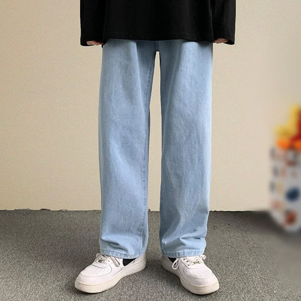 Jeans Men Pants Baggy Jeans Breathable Casual Korean Lightweight Loose Solid Color Straight Streetwear Trousers
Jeans Men Pants Baggy Jeans Breathable Casual Korean Lightweight Loose Solid Color Straight Streetwear Trousers