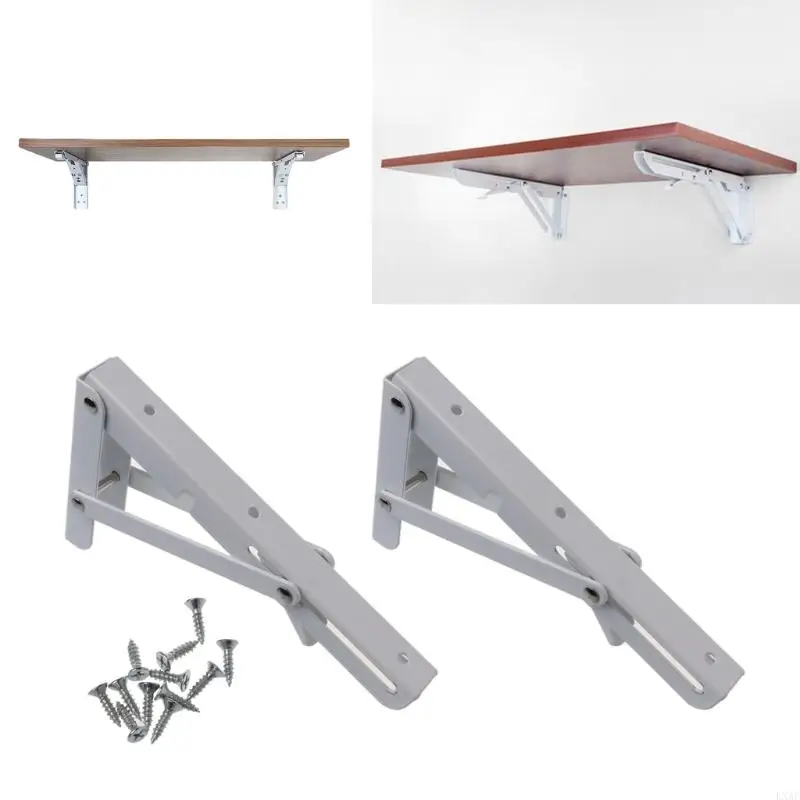920L 2 Pcs Reinforced Triangle Folding Shelf Brackets Stainless Steel Bracket Heavy Duty L-Angle Wall Mounted Brackets
920L 2 Pcs Reinforced Triangle Folding Shelf Brackets Stainless Steel Bracket Heavy Duty L-Angle Wall Mounted Brackets