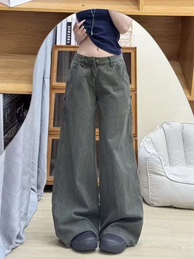 plus Size High Waist Straight Leg Military een Denim Pants Women's Spring Autumn Workwear Casual Loose Fit Trousers
plus Size High Waist Straight Leg Military een Denim Pants Women's Spring Autumn Workwear Casual Loose Fit Trousers