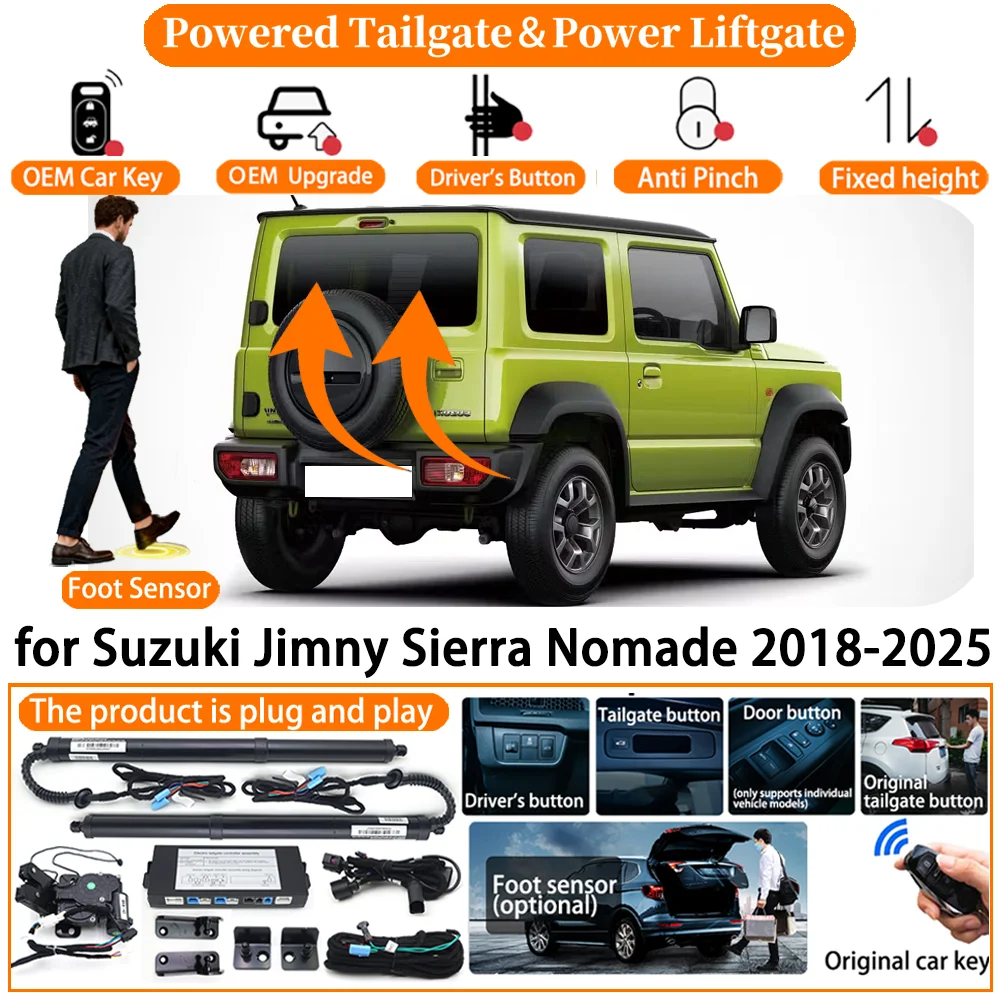 Car Smart Powered Tailgate system for Suzuki Jimny Sierra Nomade 2018-2025 Automatic Electric Power Tailgate Tail Gate Lift kit
Car Smart Powered Tailgate system for Suzuki Jimny Sierra Nomade 2018-2025 Automatic Electric Power Tailgate Tail Gate Lift kit