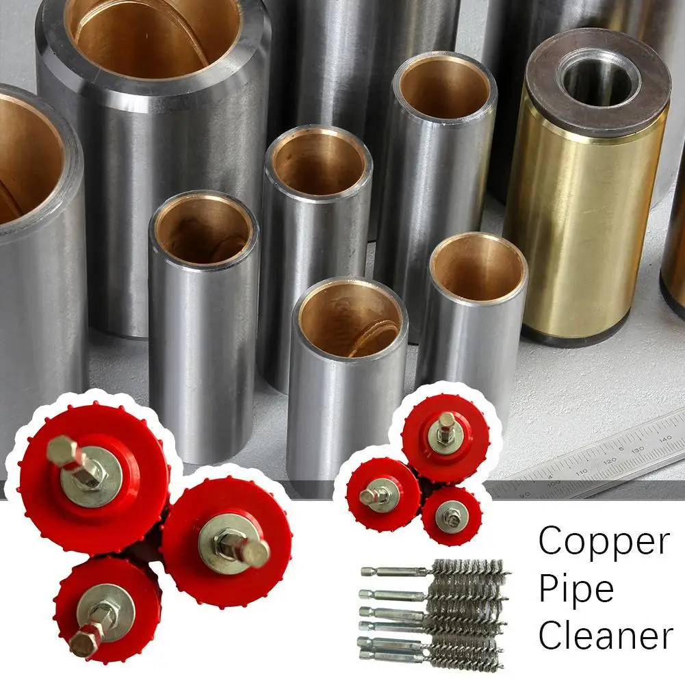 3/9Pcs Copper Pipe Cleaners 1/2 3/4 1 Inch Plumber Tube Cleaning Brush For Copper 1/4'' Shank Steel Wire Brushes
3/9Pcs Copper Pipe Cleaners 1/2 3/4 1 Inch Plumber Tube Cleaning Brush For Copper 1/4'' Shank Steel Wire Brushes