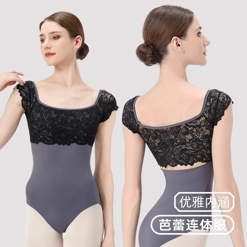 THEEPER Women's Lace Short Sleeve Ballet Leotards, Square Neck Adult Dance Gymnastics Bodysuit, Professional Ballet Dancewear
THEEPER Women's Lace Short Sleeve Ballet Leotards, Square Neck Adult Dance Gymnastics Bodysuit, Professional Ballet Dancewear
