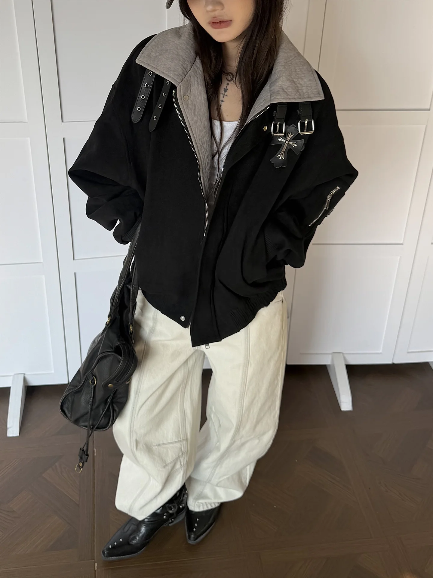 Куртка-пальто Don Cry Bla Workwear свободного кроя с воротником-стойкой и перекрестным дизайном, весна-осень, новая повседневная удобная верхняя одежда
Куртка-пальто Don Cry Bla Workwear свободного кроя с воротником-стойкой и перекрестным дизайном, весна-осень, новая повседневная удобная верхняя одежда