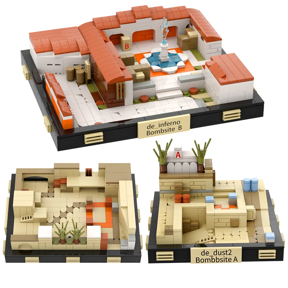 Mirage Inferno Map Desert Tactical Battle Zone Building Blocks Realistic FPS Game Map Diorama Model for Fans Desktop Decor Gift
Mirage Inferno Map Desert Tactical Battle Zone Building Blocks Realistic FPS Game Map Diorama Model for Fans Desktop Decor Gift