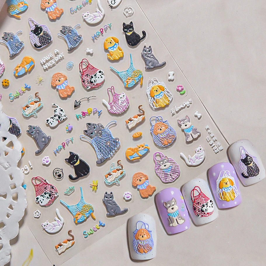 String Bag Kitten Dog Puppy Cat Paw Bone Cherry Dragonfly Crown Cookies Paper Airplane Flower Nail Art Stickers Manicure Decals
String Bag Kitten Dog Puppy Cat Paw Bone Cherry Dragonfly Crown Cookies Paper Airplane Flower Nail Art Stickers Manicure Decals