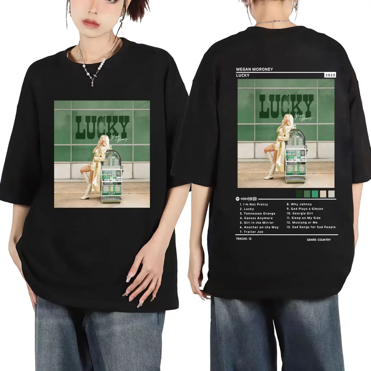 Megan Moroney Lucky Album Poster Graphic T Shirts Fashion Hip Hop Short Sleeve T-shirt Casual Comfort Oversized T-shirts Unisex
Megan Moroney Lucky Album Poster Graphic T Shirts Fashion Hip Hop Short Sleeve T-shirt Casual Comfort Oversized T-shirts Unisex