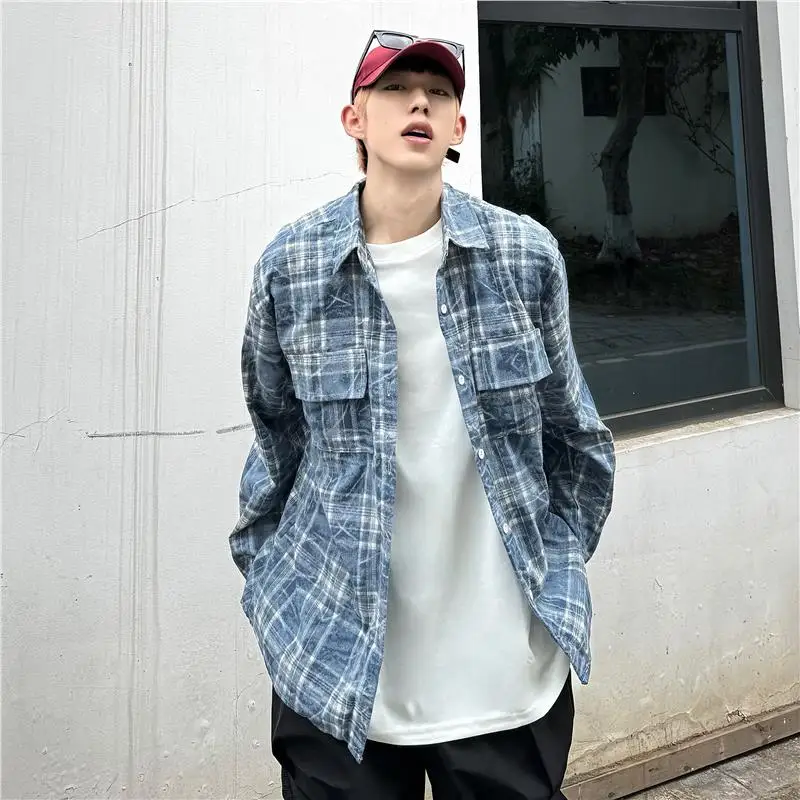 Мужской повседневный свободный кардиган в стиле американского ретро, большой размер, 300 пу, с цветным клетчатым узором, длинный рукав, на пуговицах
Мужской повседневный свободный кардиган в стиле американского ретро, большой размер, 300 пу, с цветным клетчатым узором, длинный рукав, на пуговицах