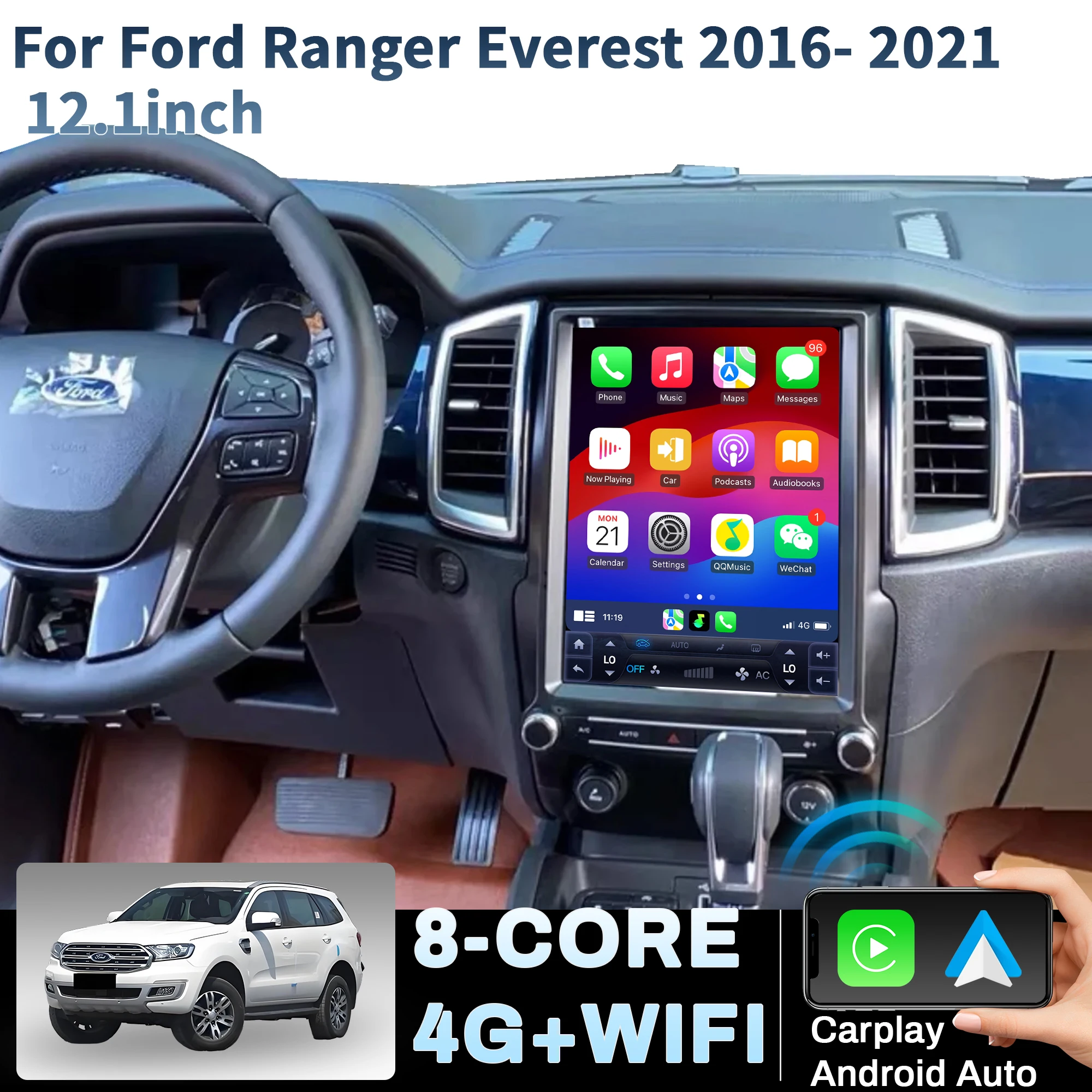 12.1 inch Android 14 For Ford Ranger Everest 2016-2021 LHD RHD Car Radio Wireless BT CarPlay Multimedia Head Unit Touch Screen 
12.1 inch Android 14 For Ford Ranger Everest 2016-2021 LHD RHD Car Radio Wireless BT CarPlay Multimedia Head Unit Touch Screen
