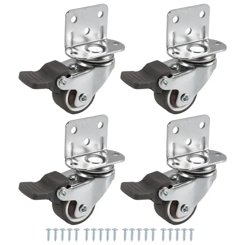 2025 Trend Side Mount Casters,Casters Set Of 4 With Brake,L-Shape Plate Small Wheels For Furniture,Cabinet Casters
2025 Trend Side Mount Casters,Casters Set Of 4 With Brake,L-Shape Plate Small Wheels For Furniture,Cabinet Casters