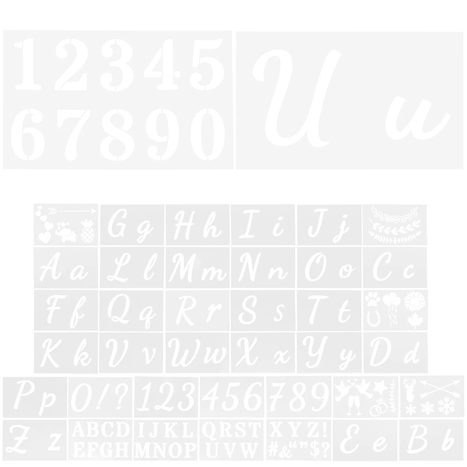 English Alphabet Template Stencils Large White Pattern Dies for Painting Wood Signs Home Decor Supplies Letter Stencil
English Alphabet Template Stencils Large White Pattern Dies for Painting Wood Signs Home Decor Supplies Letter Stencil