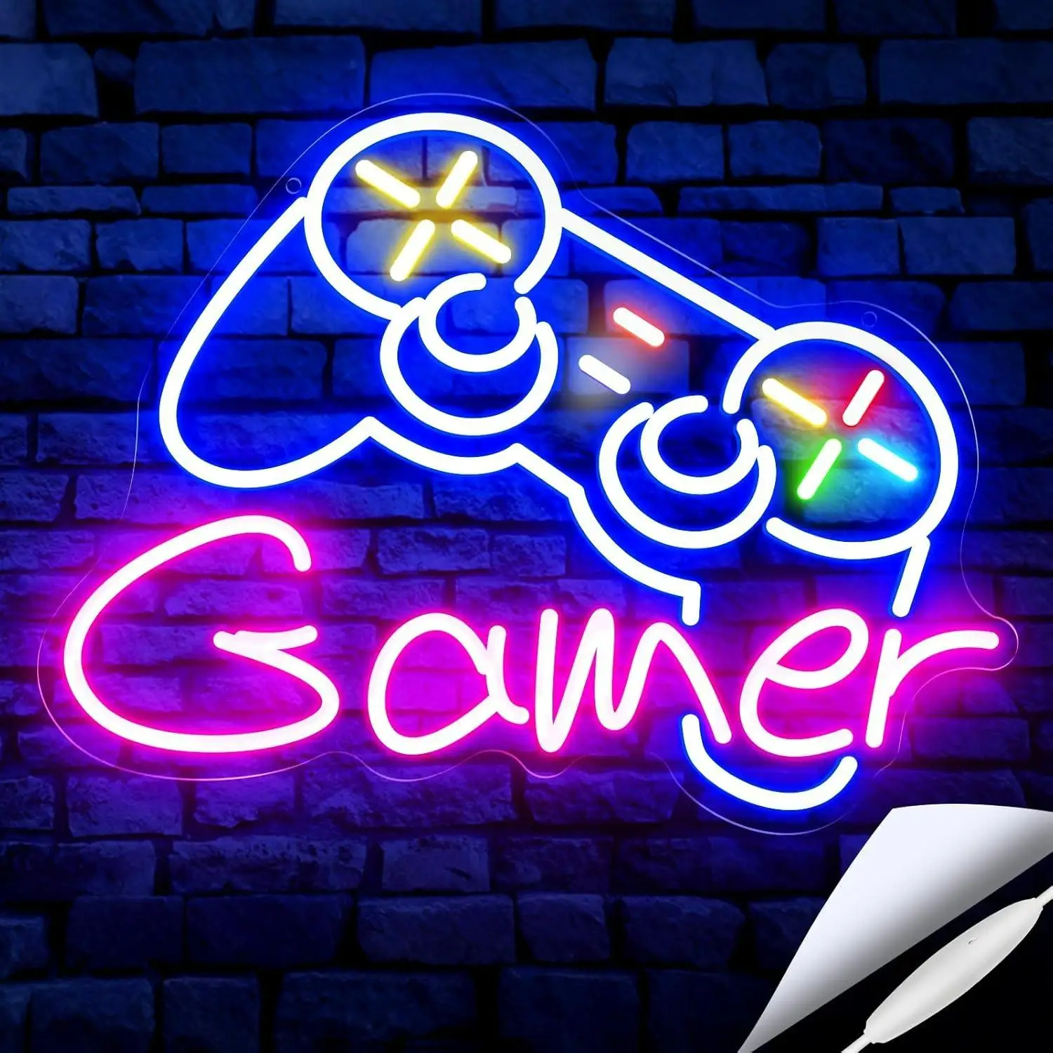 Gamer Neon Sign Gamepad Dimmer USB Powered LED Lights for Game Room Bedroom Man Cave Wall Decor Gifts for Teen Wall Lights
Gamer Neon Sign Gamepad Dimmer USB Powered LED Lights for Game Room Bedroom Man Cave Wall Decor Gifts for Teen Wall Lights