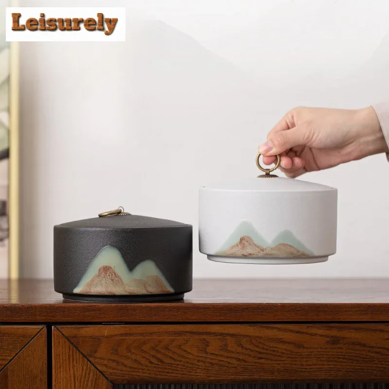 Glazed Painting Colorful Mountains Tea Box Organizer Moisture-proof Japanese Storage Tank Containers Tea Caddy Teaware Ornaments
Glazed Painting Colorful Mountains Tea Box Organizer Moisture-proof Japanese Storage Tank Containers Tea Caddy Teaware Ornaments
