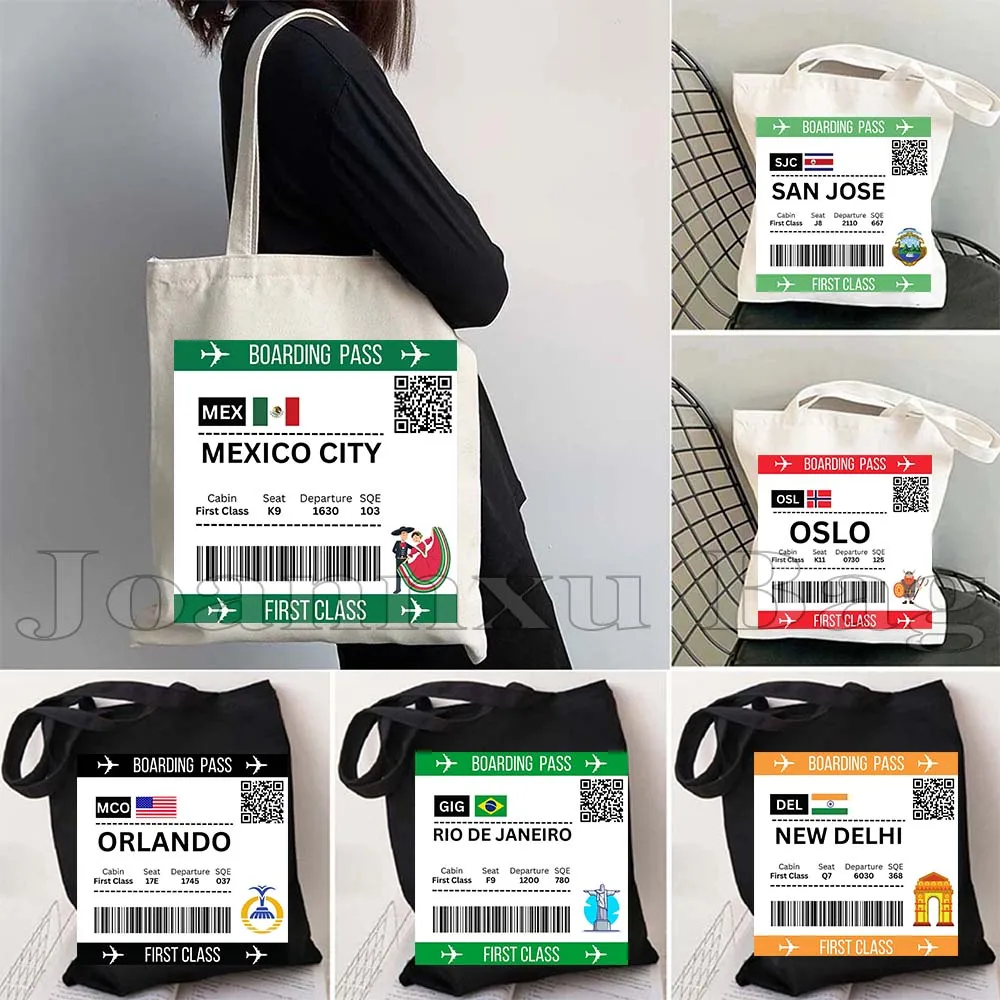 Alaska Bahamas Bora Fiji Hanoi Los Angeles Mexico Las Vegas New Delhi Singapore Switzerland Boarding Pass Cute Tote Bag Handbag
Alaska Bahamas Bora Fiji Hanoi Los Angeles Mexico Las Vegas New Delhi Singapore Switzerland Boarding Pass Cute Tote Bag Handbag
