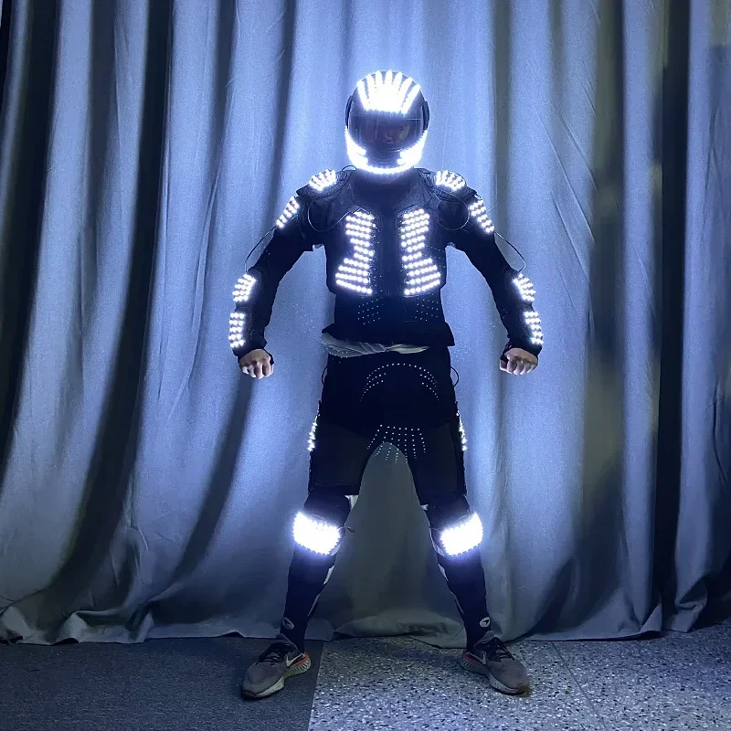 LED Robot Costume Nightclub Bar Warrior Cosplay Anime White Light Up Stage Wear Helmet Jacket Bottom Carnival Performance Suit
LED Robot Costume Nightclub Bar Warrior Cosplay Anime White Light Up Stage Wear Helmet Jacket Bottom Carnival Performance Suit