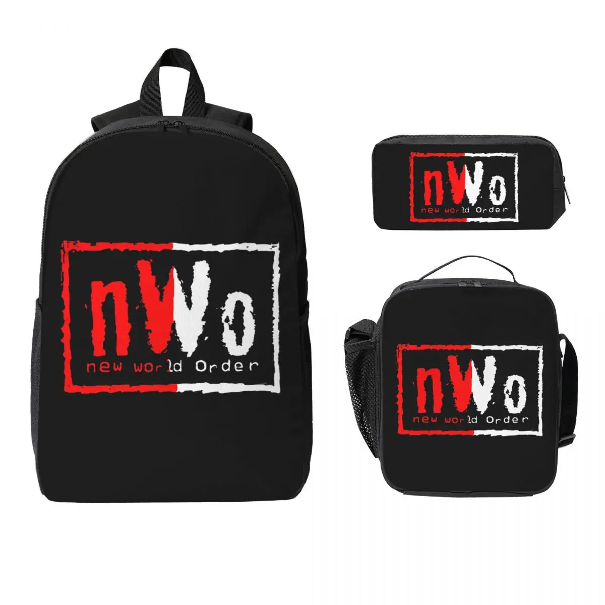 NWO New World Order Wrestling Backpack Boys Girls BookBag School Bag Computer Shoulder Bags 3ps Insulated Lunch Bag Pencil Case
NWO New World Order Wrestling Backpack Boys Girls BookBag School Bag Computer Shoulder Bags 3ps Insulated Lunch Bag Pencil Case