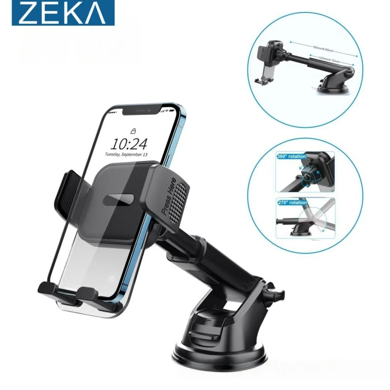 ZEKA Phone Holder Mount for Car Strong Suction Hands-Free Universal Cell Phone Mounts for Dashboard/Windshield 360° Rotation
ZEKA Phone Holder Mount for Car Strong Suction Hands-Free Universal Cell Phone Mounts for Dashboard/Windshield 360° Rotation