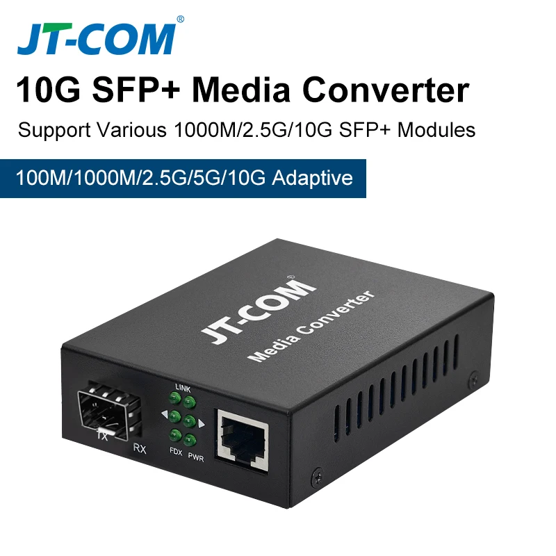 10G Ethernet Media Converter SFP+ to SFP+ Fiber Optic Transceiver Long Distance RJ45 100M 1000M 2.5G 10G Media Converter
10G Ethernet Media Converter SFP+ to SFP+ Fiber Optic Transceiver Long Distance RJ45 100M 1000M 2.5G 10G Media Converter